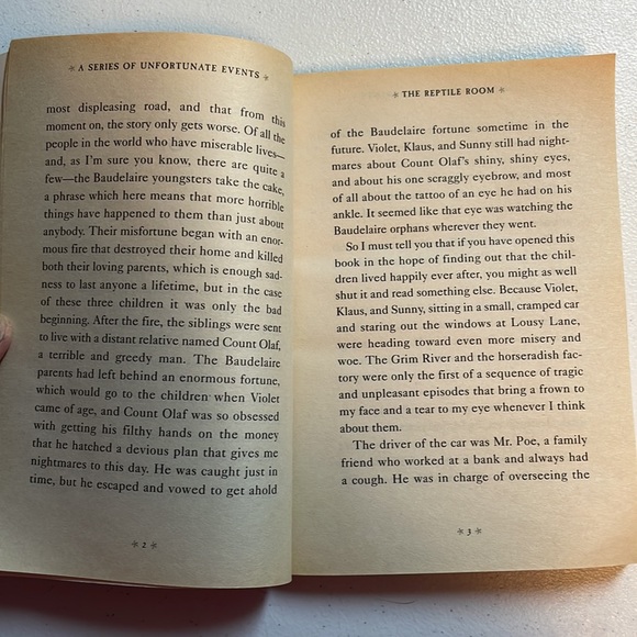 📚2/$6  The Reptile Room #2 in the A Series of Unfortunate Events Series - Picture 9 of 12